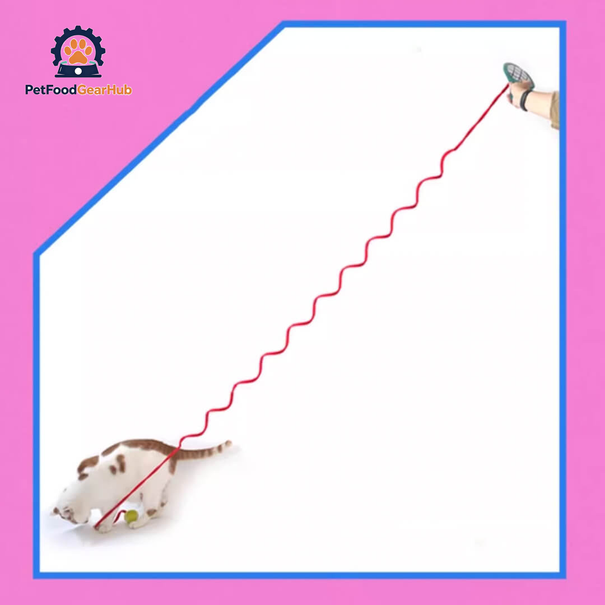 Tennis Pawtner Cat Bungee Teaser Wand | Cat Toys | PetFoodGearHub