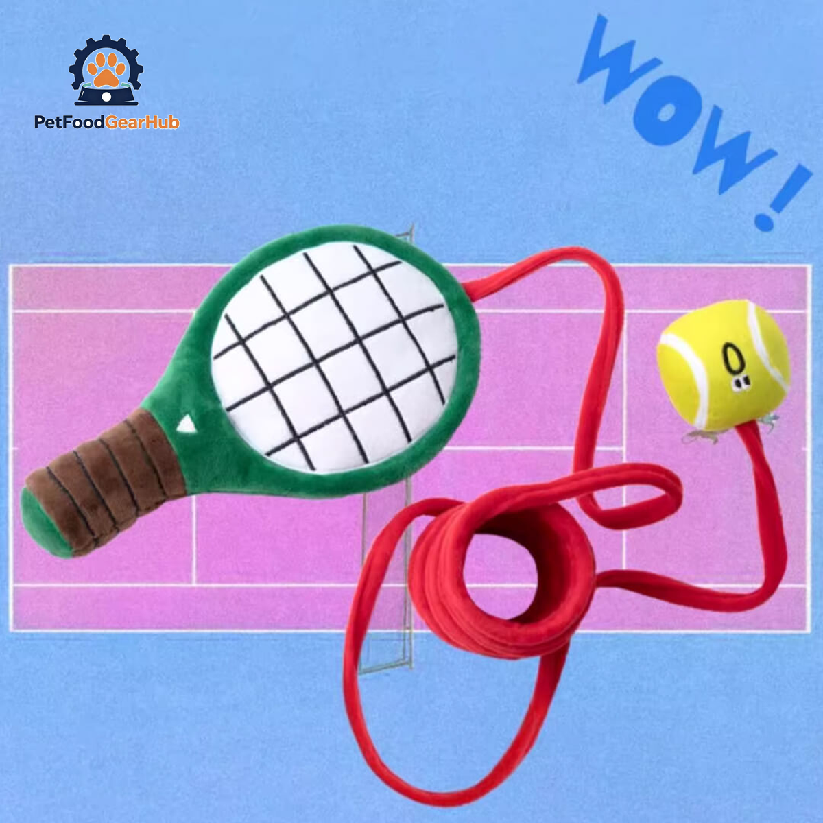 Tennis Pawtner Cat Bungee Teaser Wand | Cat Toys | PetFoodGearHub