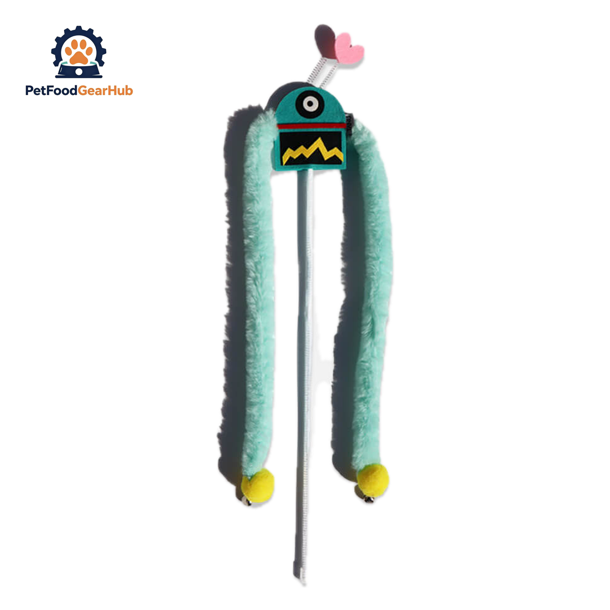 Flashy Fluff Cat Teaser Wand | Cute Cat Toys | PetFoodGearHub