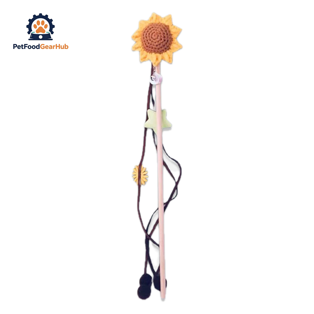 Sunflower Cat Wand Toy | Toys for Cats & Kittens | PetFoodGearHub