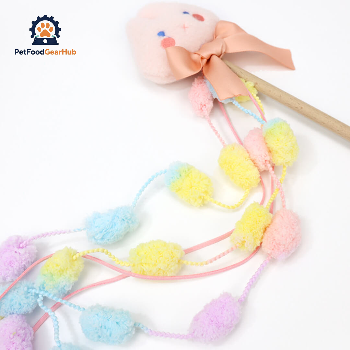 Bunny Blossom Cat Wand Toy | Cute Cat Toys | PetFoodGearHub