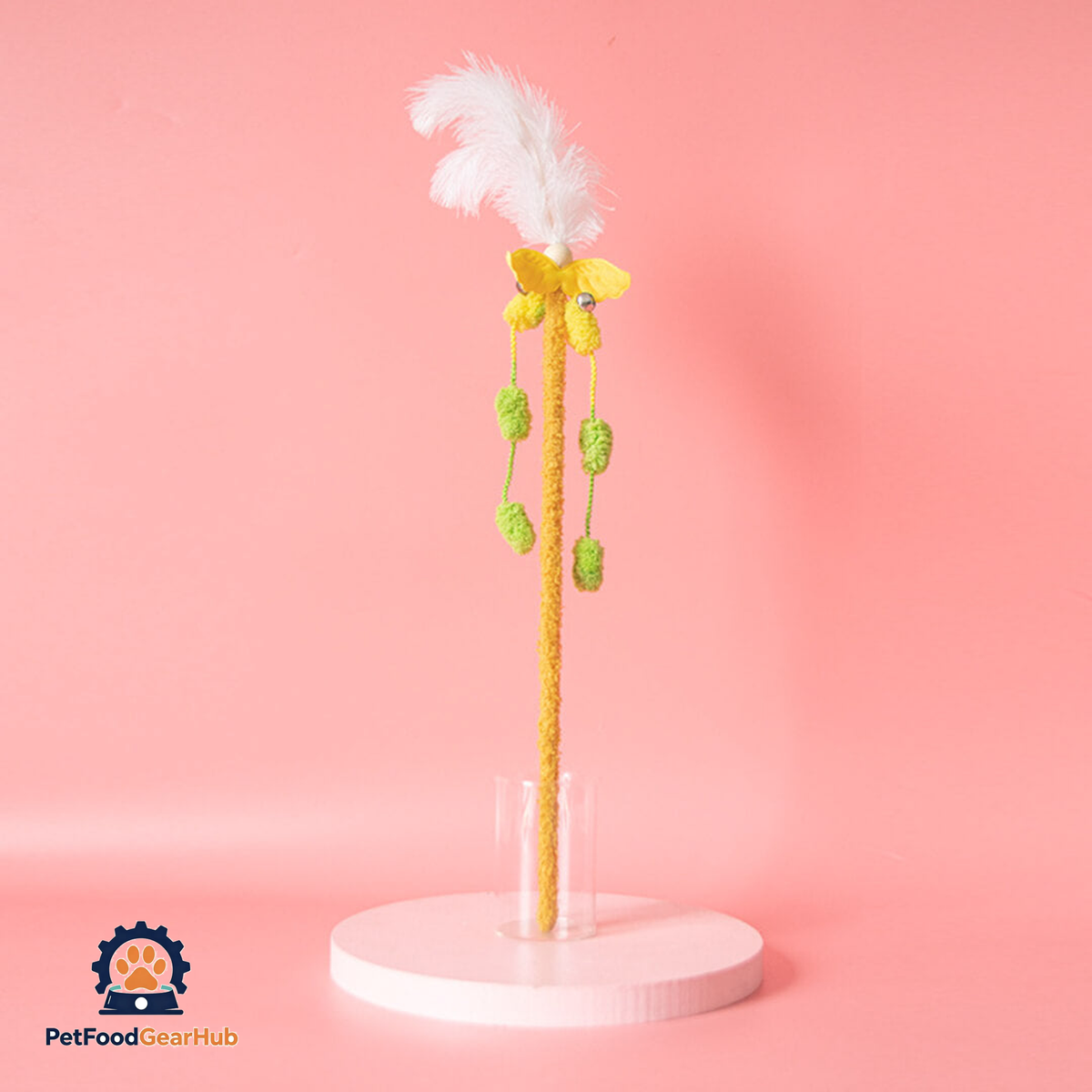 Angel Wings Feather Cat Wand Toy | Toys for Kittens & Cats | PetFoodGearHub
