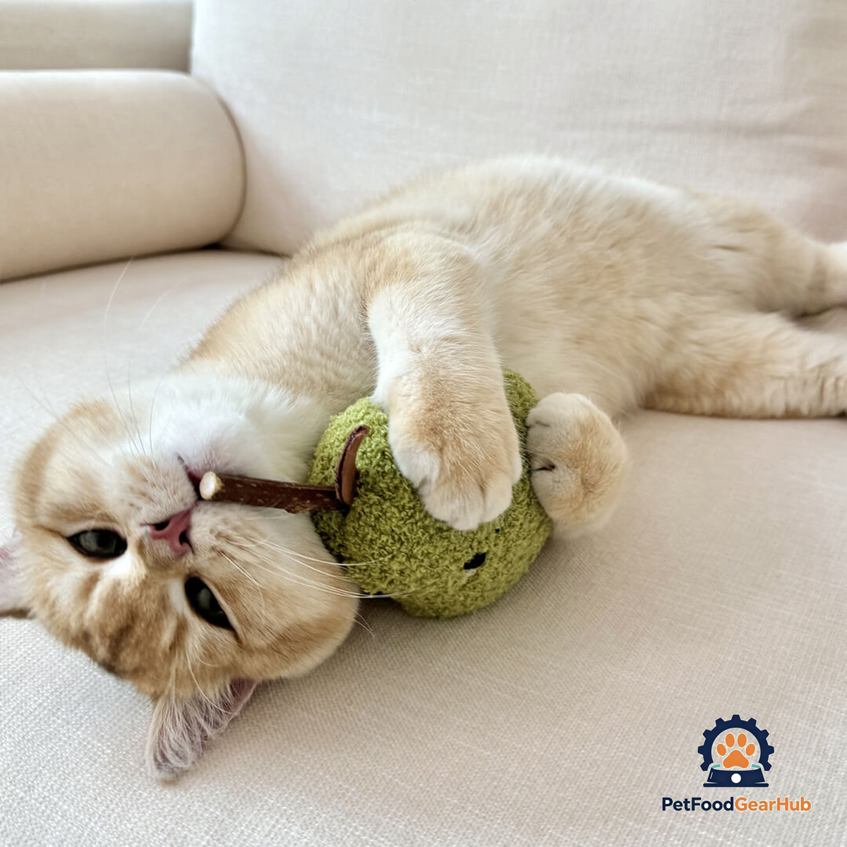 Cat with Pear Silvervine Chew Toy | Cute Cat Toys | PetFoodGearHub