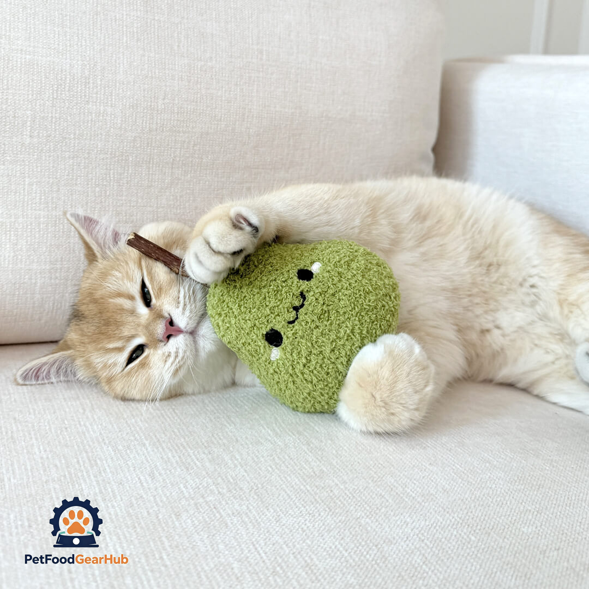 Cat with Pear Silvervine Chew Toy | Cute Cat Toys | PetFoodGearHub