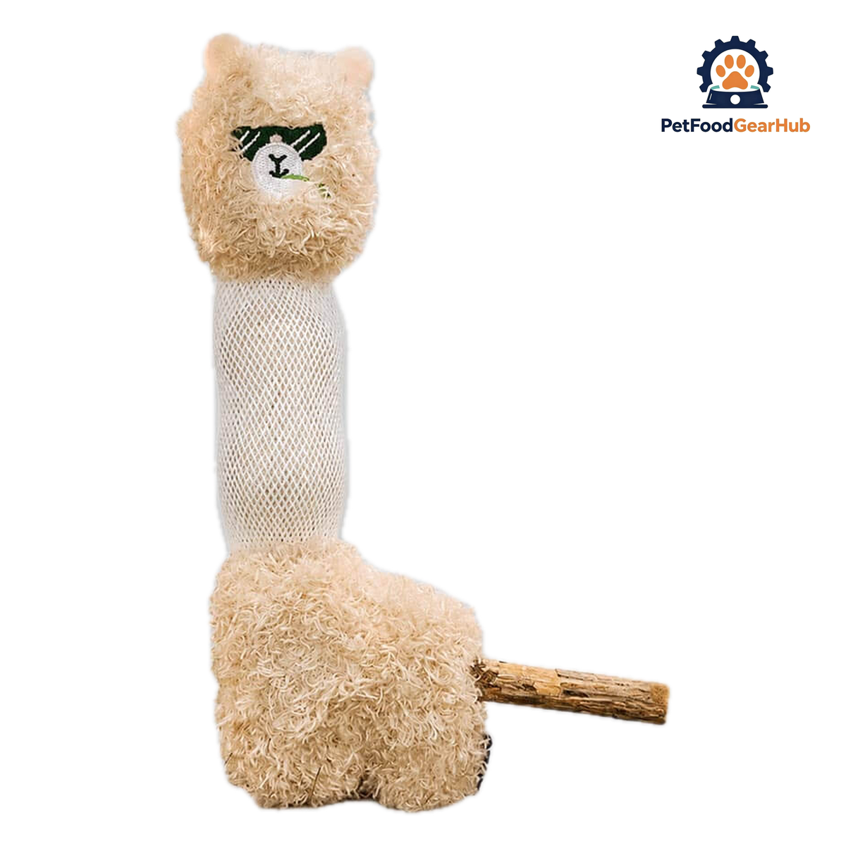 Alpaca Plush Cat Toy with Mesh Body and Silvervine Stick | Catnip Cat Toys | PetFoodGearHub