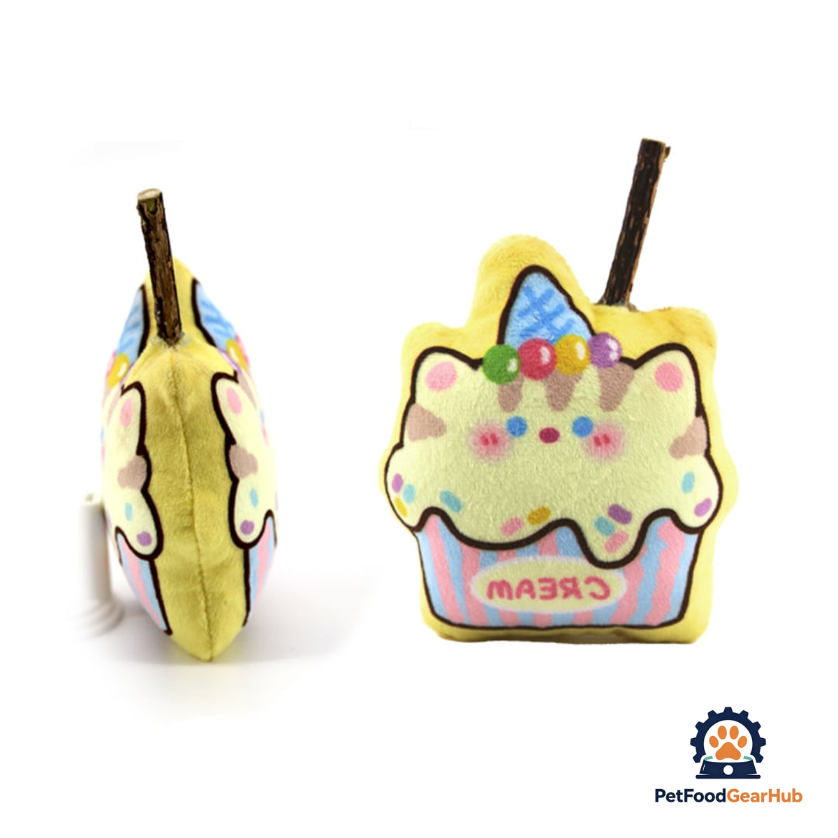 Ice cream Silvervine Cat Chew Toy | Cute Toys for Kittens & Cats | PetFoodGearHub