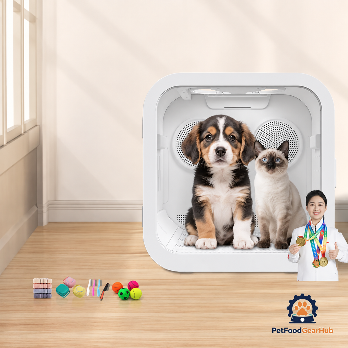 PetFoodGearHub Dual-Fan Pet Drying Cabinet product view 4