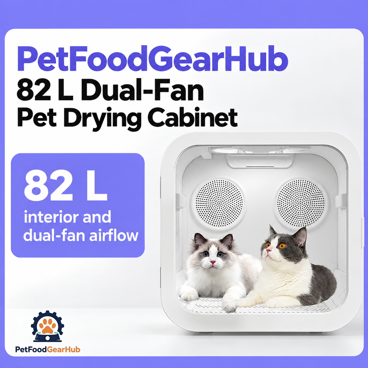 PetFoodGearHub 82 L Dual-Fan Pet Drying Cabinet product view 4