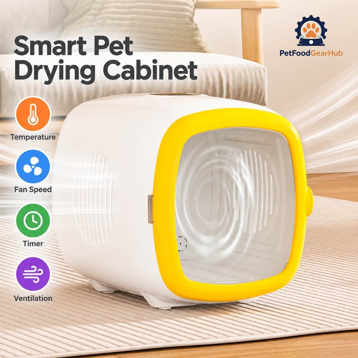 PetFoodGearHub Smart Pet Drying Cabinet with Viewing Window product view 7