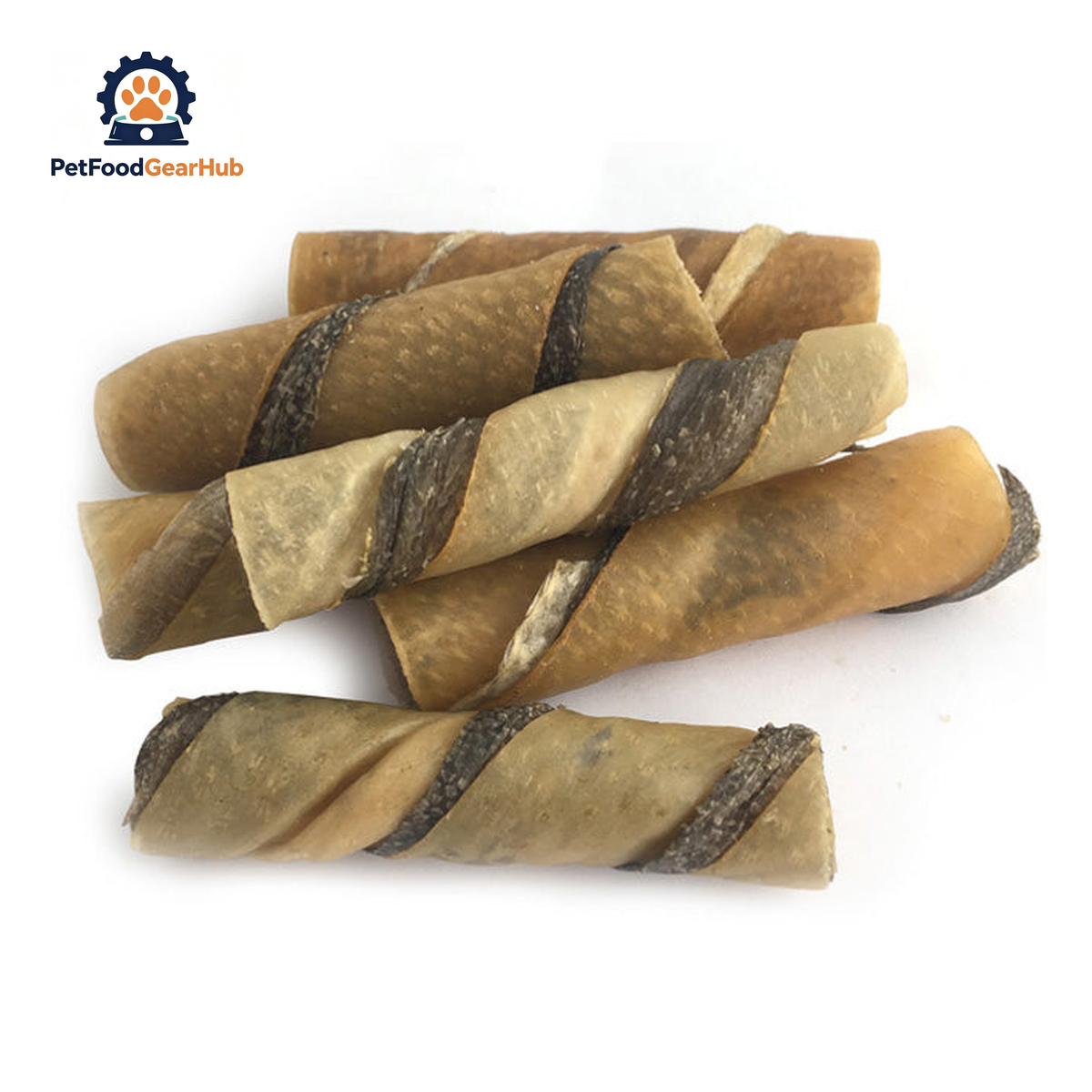 PFGH LS-12 US Porkhide Roll with Fish Skin Dog Chews – Wholesale Dog Treats product image by PetFoodGearHub
