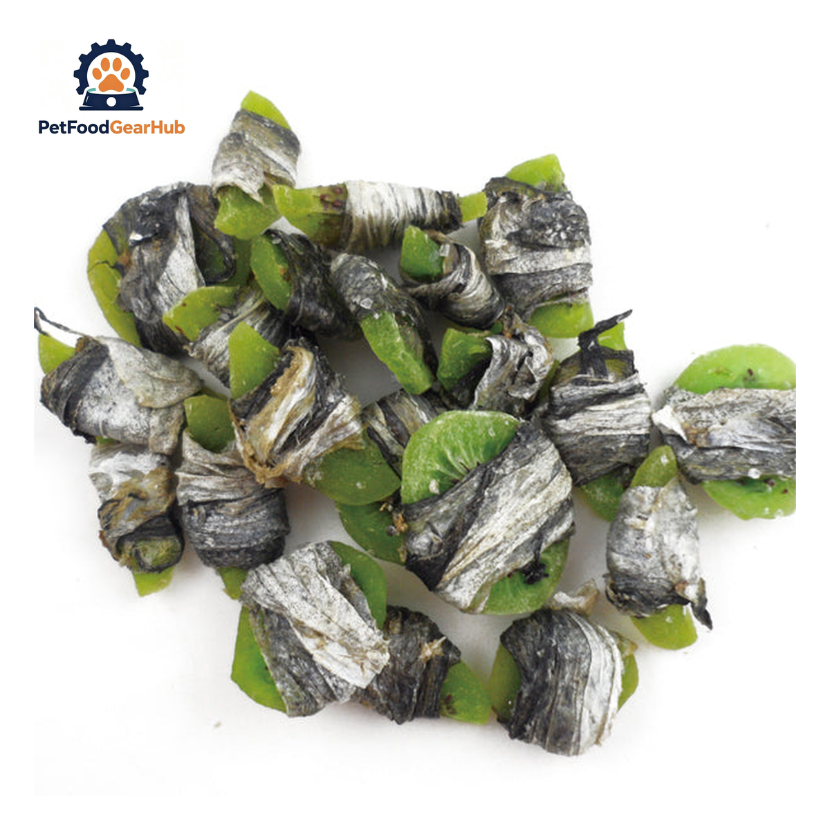 PFGH LSF-10 US Kiwi Chip Twined by Fish Skin Dog Snacks – Wholesale Dog Treats product image by PetFoodGearHub