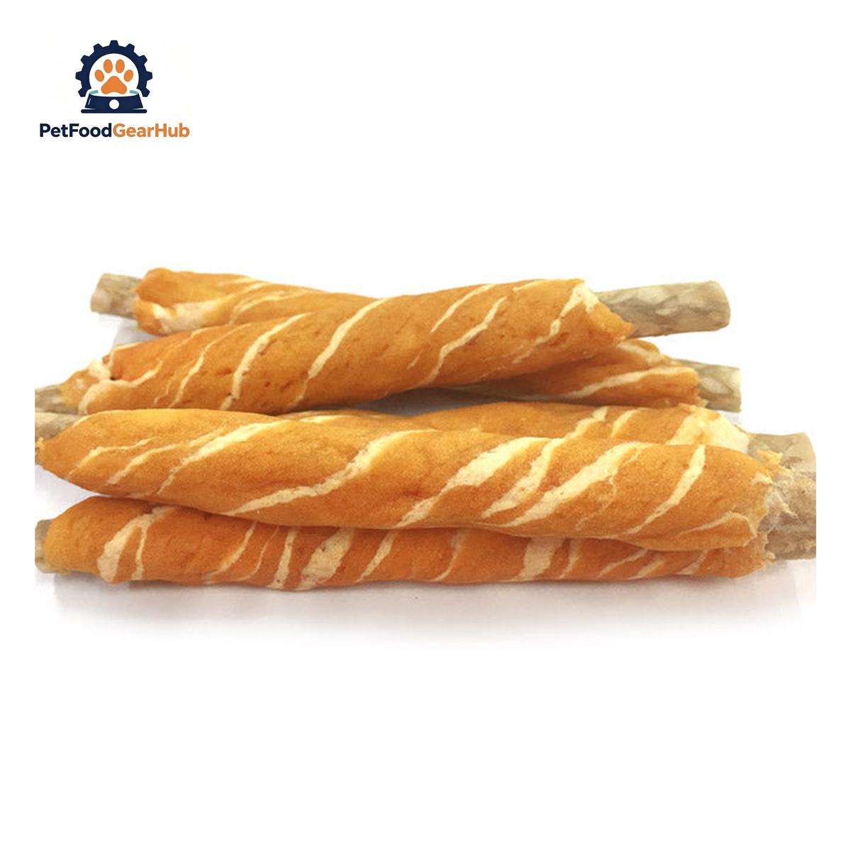 PFGH LSN-18 US Rawhide with Cereals Twined by Salmon and Cod Dog Chews – Wholesale Dog Treats product image by PetFoodGearHub
