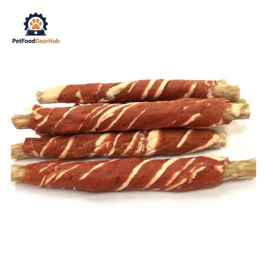 PFGH LSN-16 US Rawhide with Cereals Twined by Duck and Cod Dog Chews – Wholesale Dog Treats product image by PetFoodGearHub