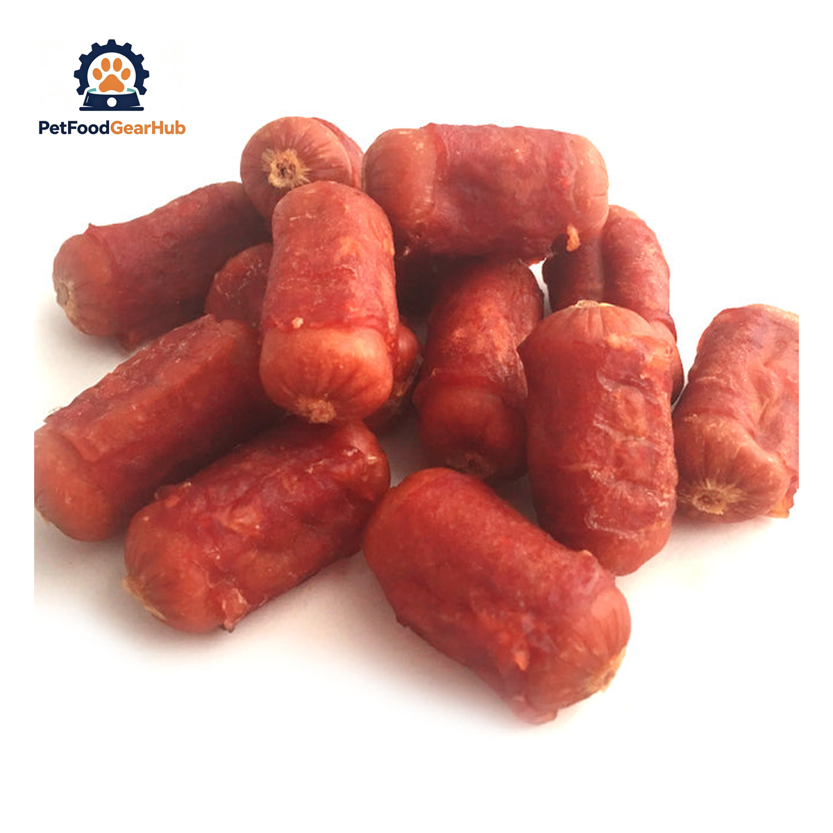 PFGH LSS-22 US Beef Sausage Twined by Duck Dog Treats – Wholesale Dog Treats product image by PetFoodGearHub