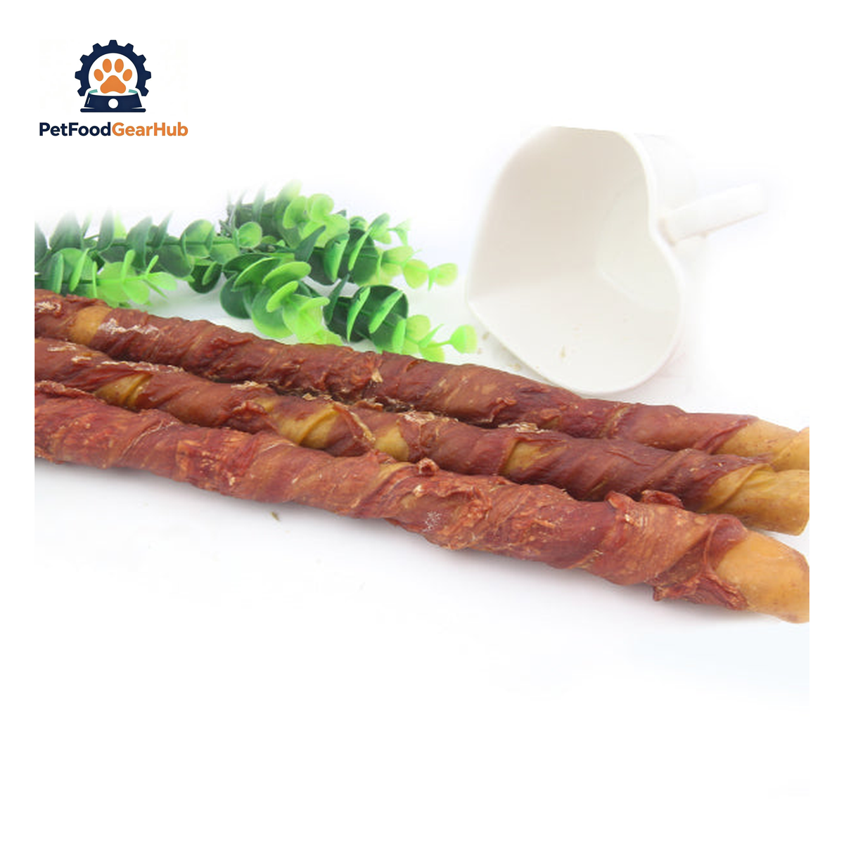 PFGH LSD-09 US 34cm Porkhide Stick Twined by Duck Pet Snacks – Wholesale Dog & Cat Treats product image by PetFoodGearHub