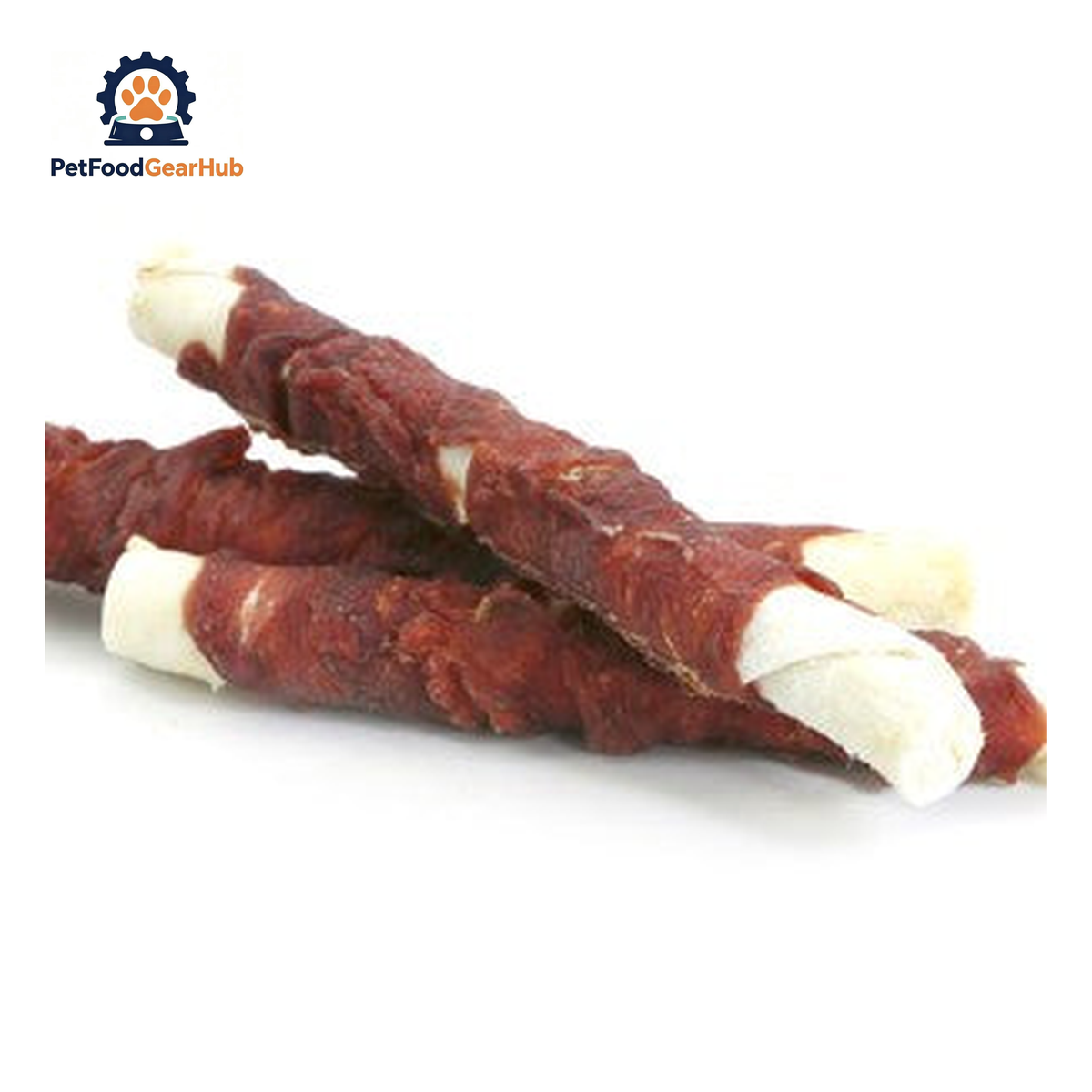 PFGH LSD-16 US 17cm Rawhide Stick Wrapped with Duck – Wholesale Dog Chew product image by PetFoodGearHub