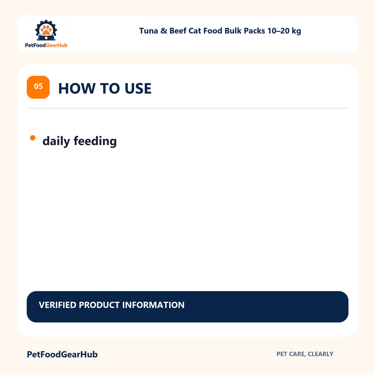 PetFoodGearHub Tuna & Beef Cat Food Bulk Packs 10–20 kg use benefits