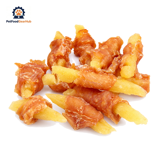 PFGH LSV-02 US Pineapple Chip Twined by Chicken Pet Treats – Wholesale Dog Treats product image by PetFoodGearHub